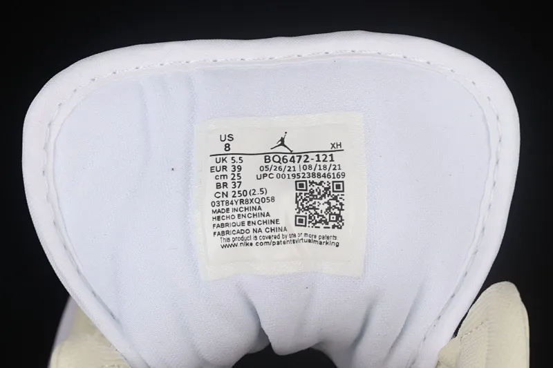 All categories Air Jordan Jordan series basketball shoes Air Jordan 1 Mid Air Jordan 1 Mid AJ1 Joe 1 white apricot milk coconut cream China basketball shoes BQ6472-121